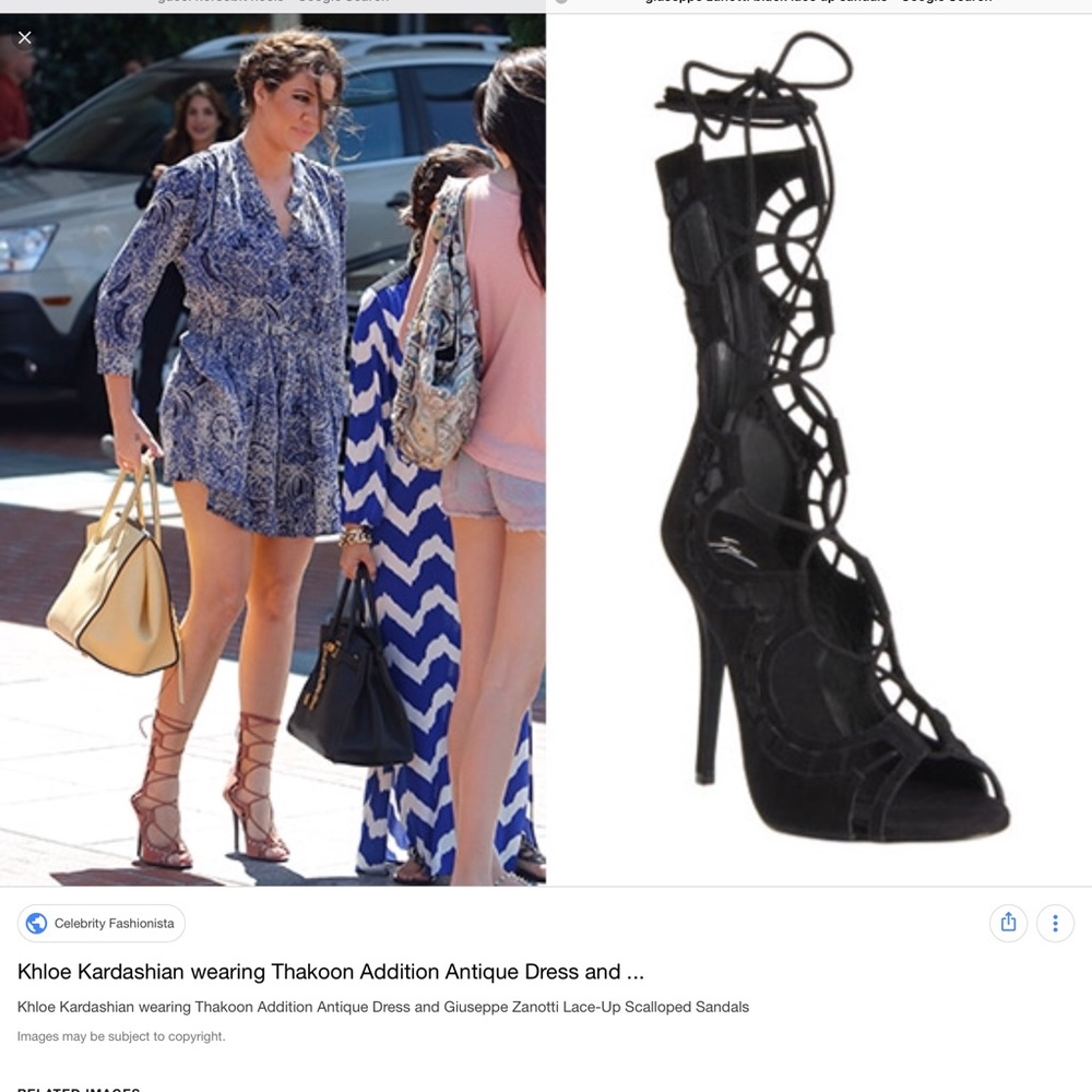Giuseppe Zanotti lace up Suede gladiator heels - Picture 2 of 8